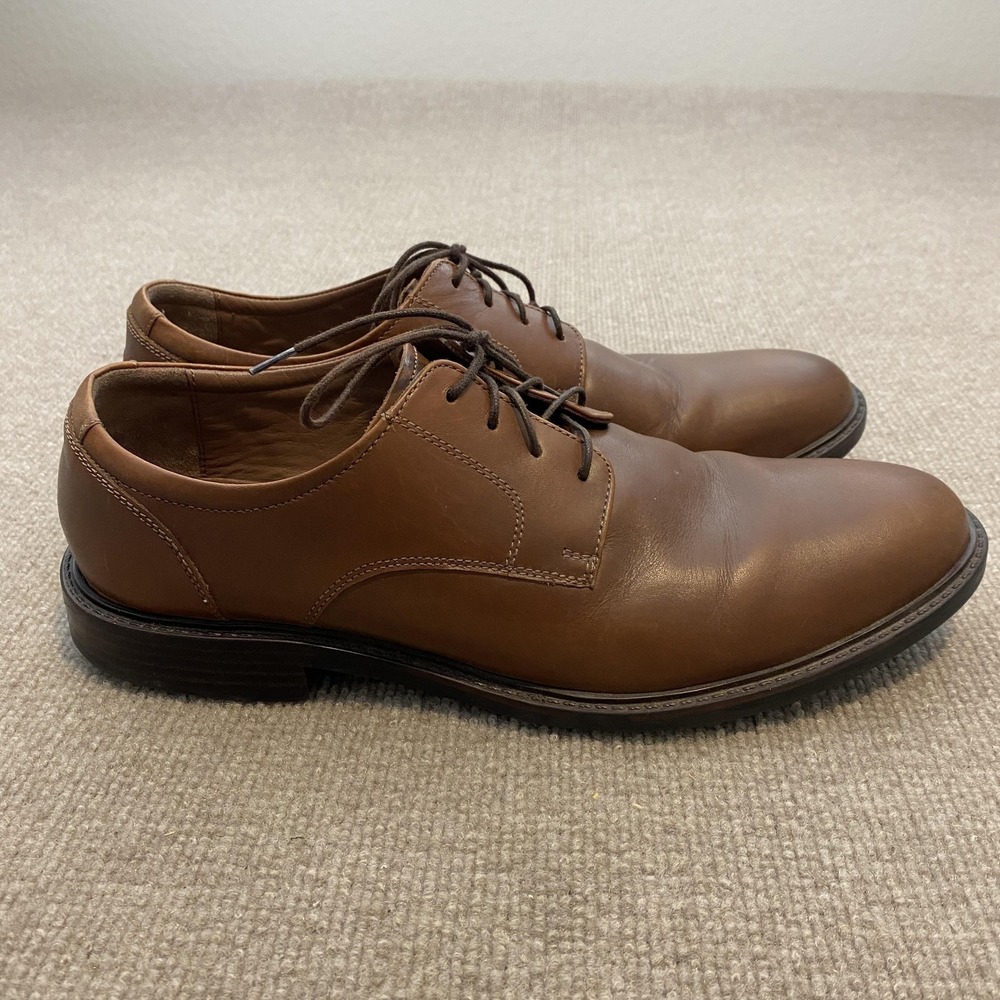 Johnston & Murphy Shoes Mens Size 12 M Brown Leather Derby Dress Oxfords 20-3360